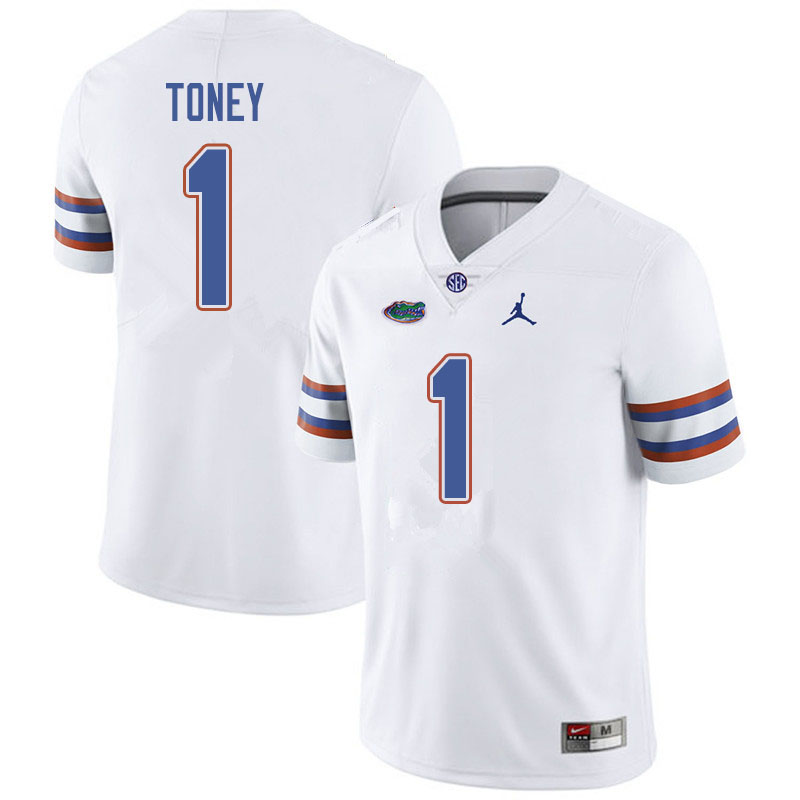 Jordan Brand Men #1 Kadarius Toney Florida Gators College Football Jerseys Sale-White